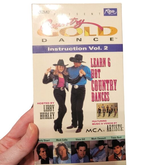 Country Gold Dance Instruction vol 1 2 VHS Movie Tape Lot Line Dancing Western - Picture 8 of 13